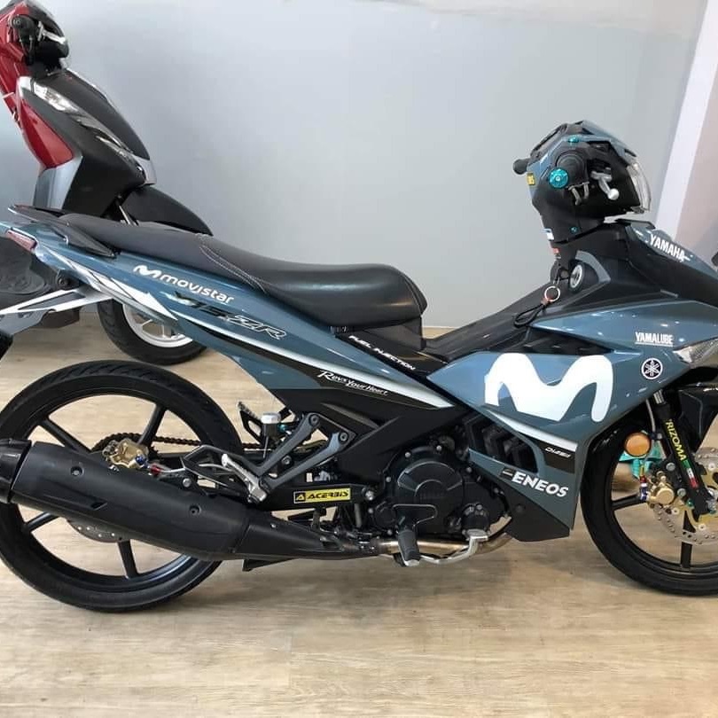 Tem rời yamaha exciter 150 Movistar dán xe xám xi măng