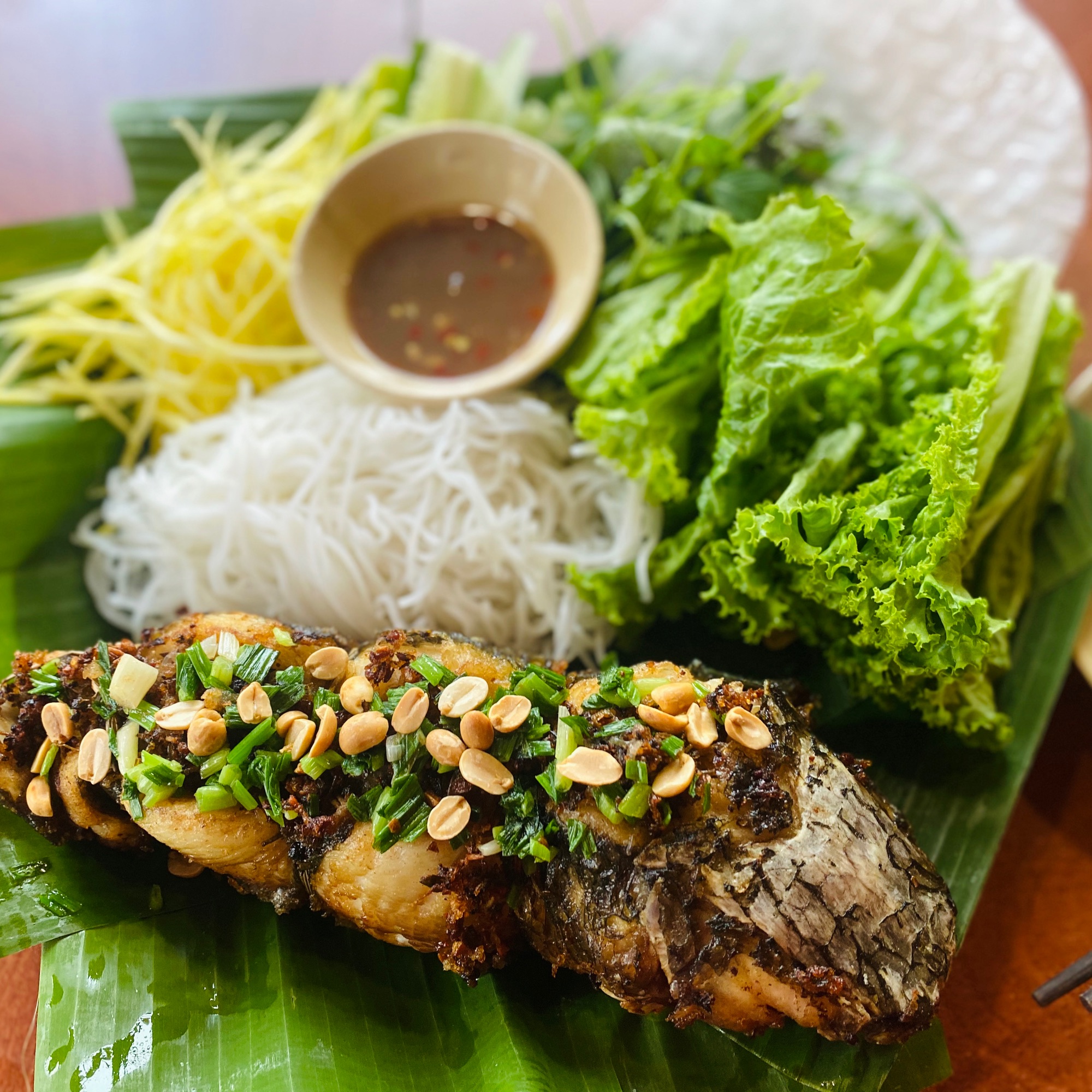 Cá Lóc Cuốn Bánh Tráng