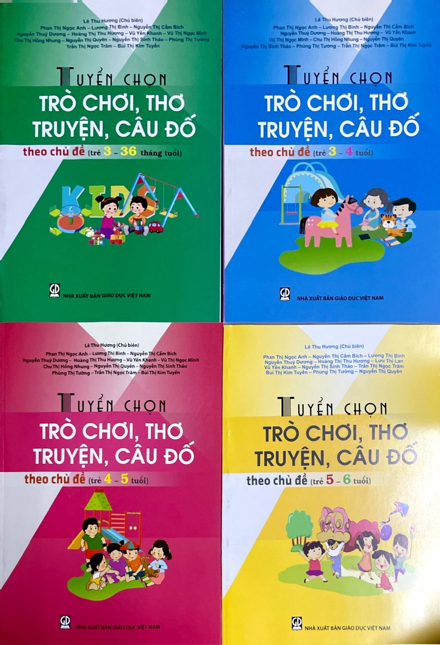 Combo 4 Cuốn Tuyển Chọn Trò Chơi, Câu Đố Theo Chủ đề 3-36 tháng tuổi + 3-4 tuổi + 4-5 tuổi +5-6 tuổi