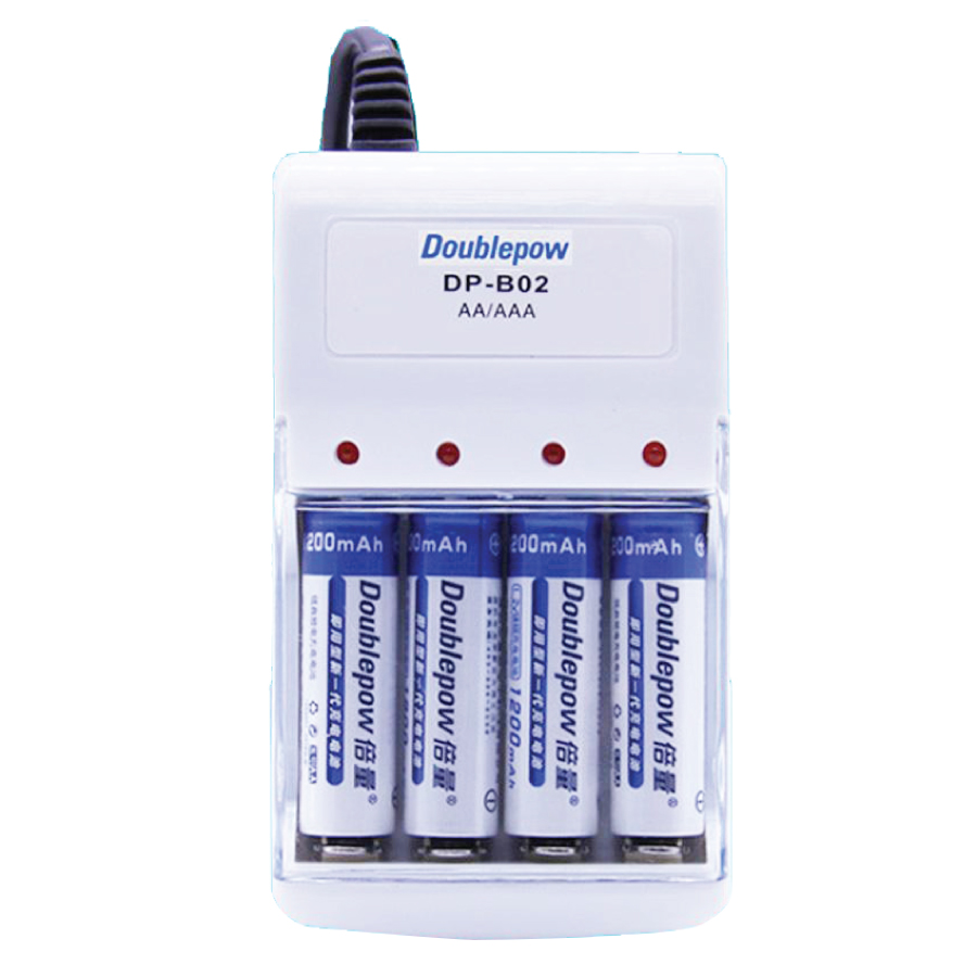 Bộ 4 Pin Tiểu Sạc AA 1200mAh + Sạc Pin