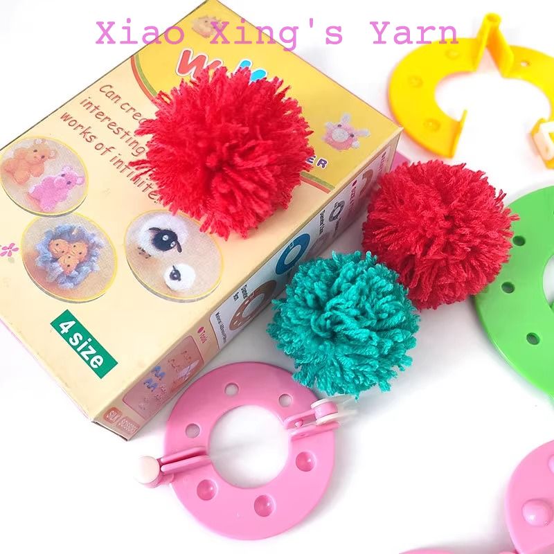 Dụng cụ làm pompom tròn đủ size, quả cầu len trang trí | Xiao Xing's Yarn