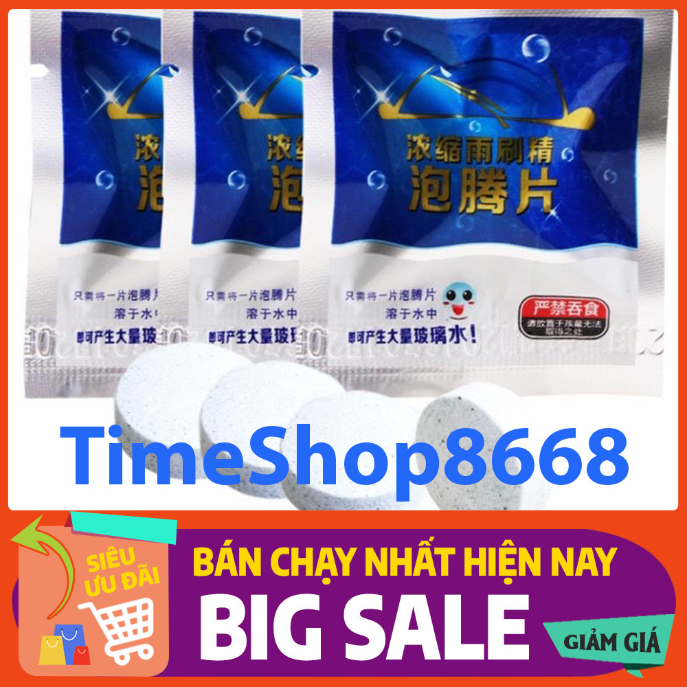 COMBO 10 Viên Sủi Rửa Kính - Nước Rửa Kính - Viên Rửa Kính - Viên Xủi Rửa Kính - Viên Sủi Rửa Kính Xe Ô tô - Chăm Sóc Kính Xe Hơi - 1 Viên = 4 Lít