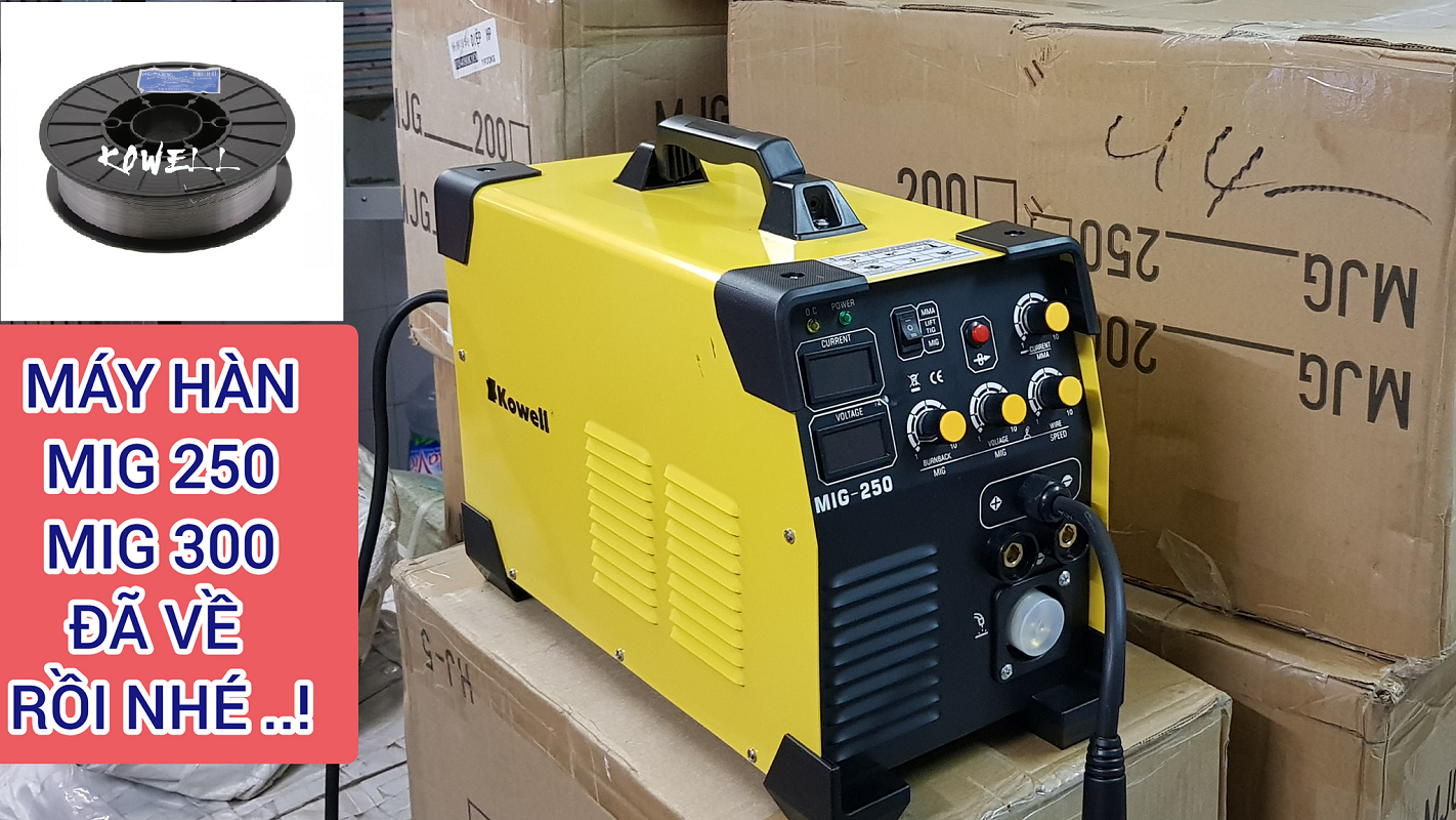 Máy hàn Mig mini 250A không dùng khí (tặng cuộn dây lõi thuốc)