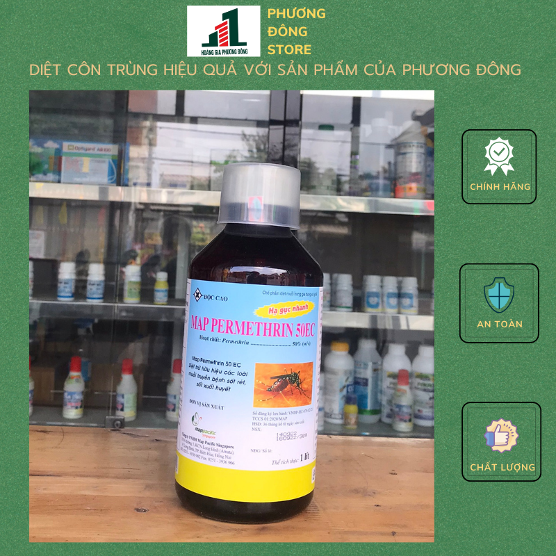 Thuốc diệt muỗi Map Permethrin 50 EC - diệt muỗi Anh Quốc (chai 1 lít)