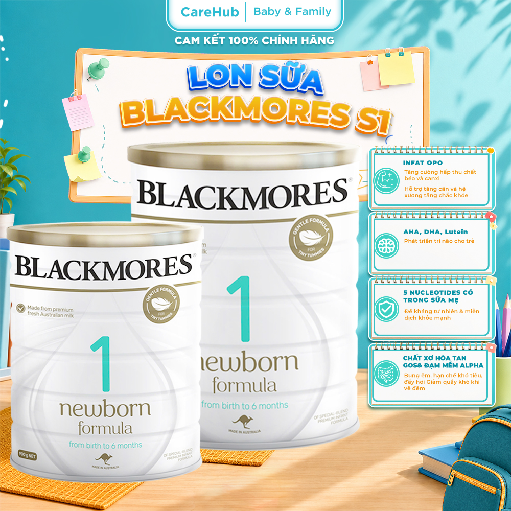 [DUY NHẤT HÔM NAY - MUA 1 TẶNG 1] Sữa Blackmores số 1 NewBorn Lon 900g Date 10/2026 - Hàng Úc Chính Hãng