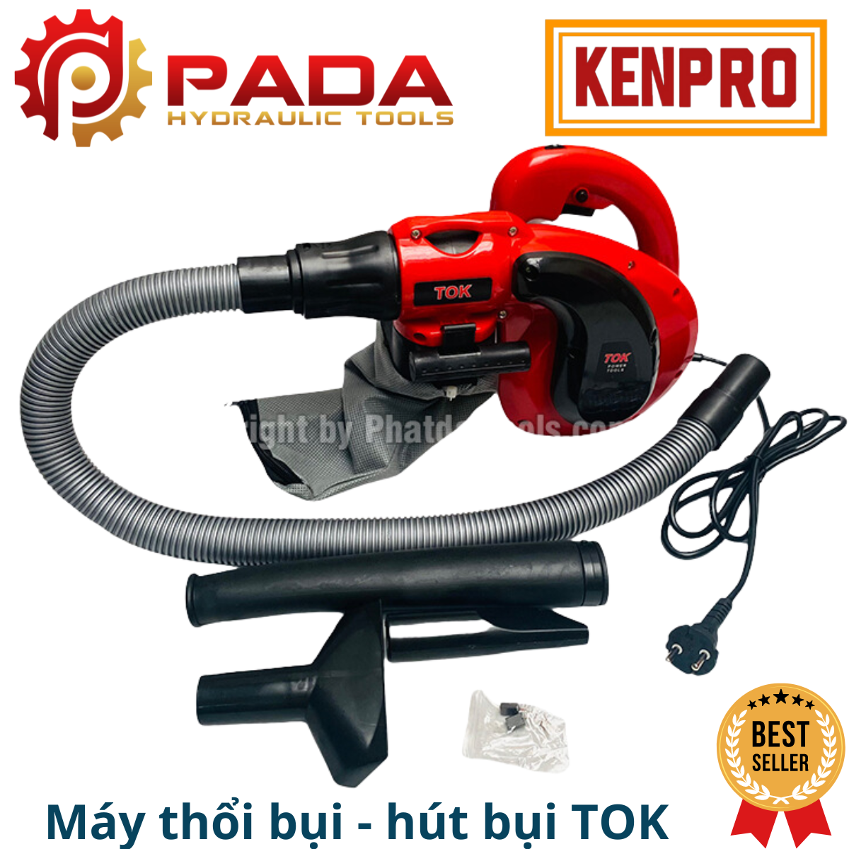 Máy thổi bụi - hút bụi tok 1200w-đầy đủ phụ kiện- hút thổi bao khỏe - bảo hành 6 tháng