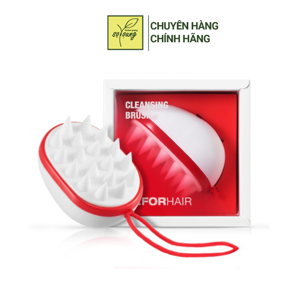 Bàn chải gội đầu, lược gội đầu silicon mềm mại massage da đầu dr.forhair cleansing brush