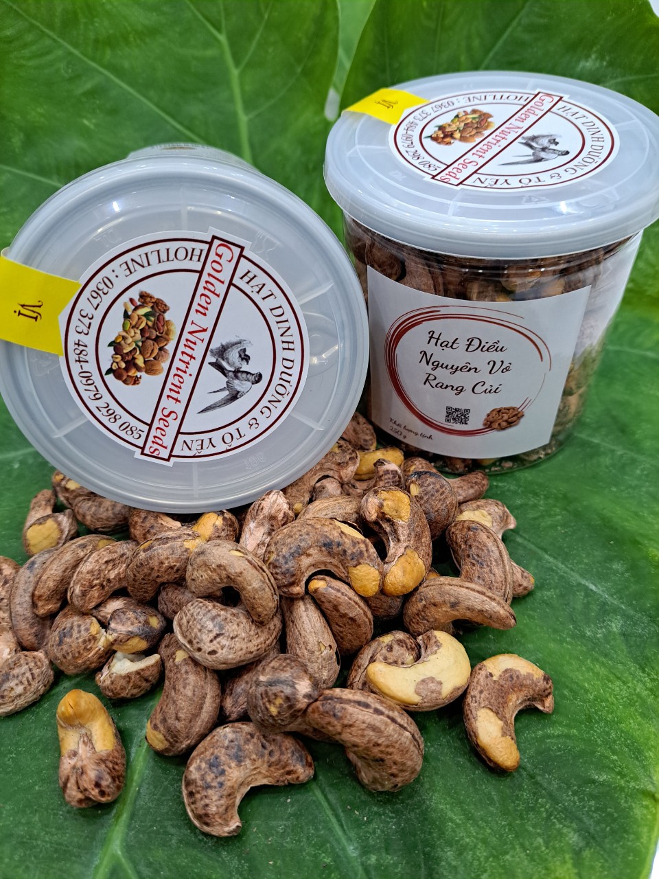 Hạt điều nguyên vỏ rang củi (hộp 250g)