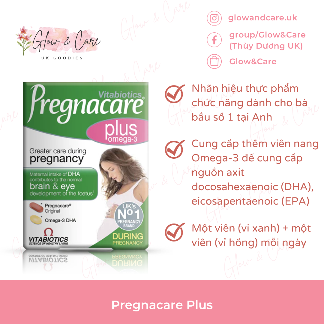 [Bill Anh] Bổ sung Vitamin khi mang thai Vitabiotics Pregnacare Plus + Omega 3