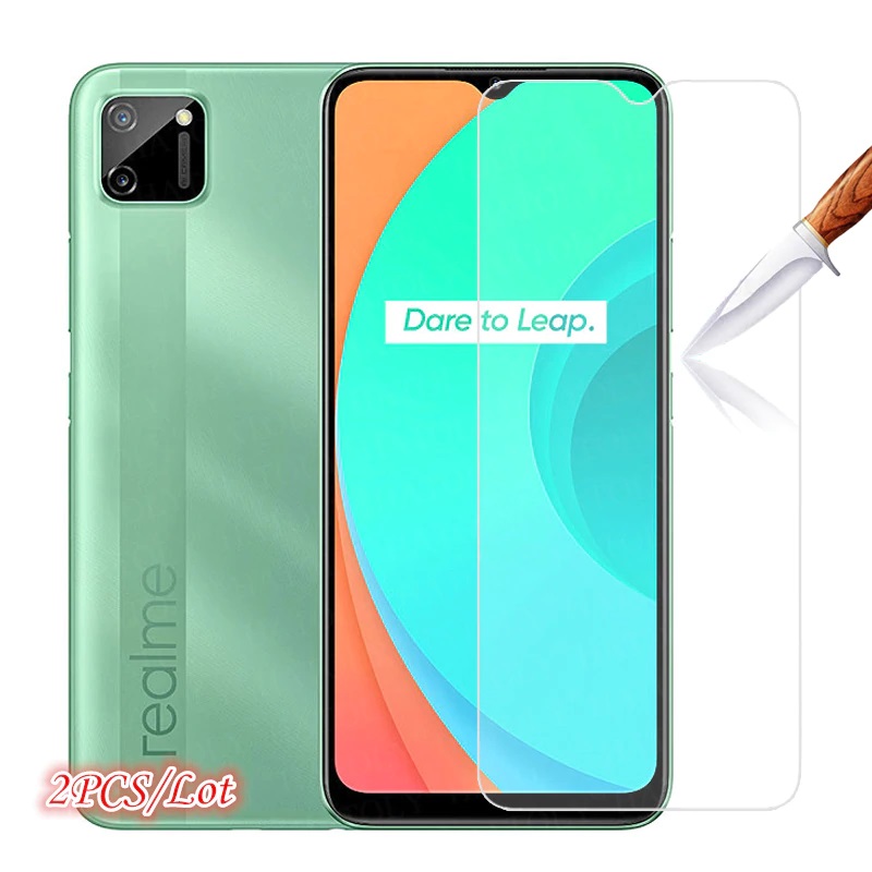 Bộ 3 Miếng Dán Kính Cường Lực Cho Realme C11, Dán Cường Lực 9H, Mép Kính Được Làm Cong 2.5D