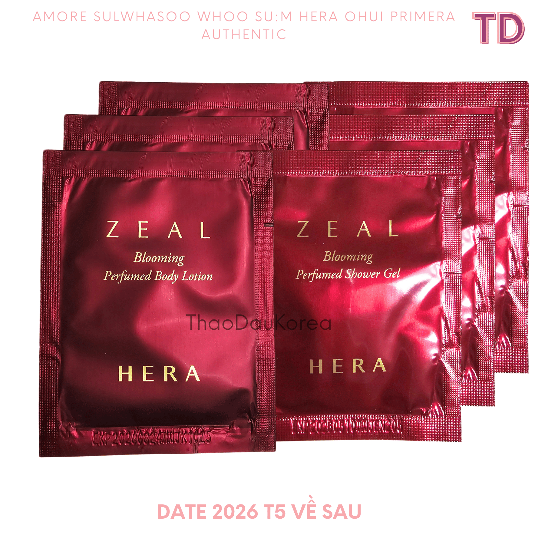 Hera Gói Sữa Tắm hoặc Sữa Dưỡng Thể Hera Zeal Blooming Perfumed Body Lotion Shower Gel 4Ml1 Gói tloskorea cũ