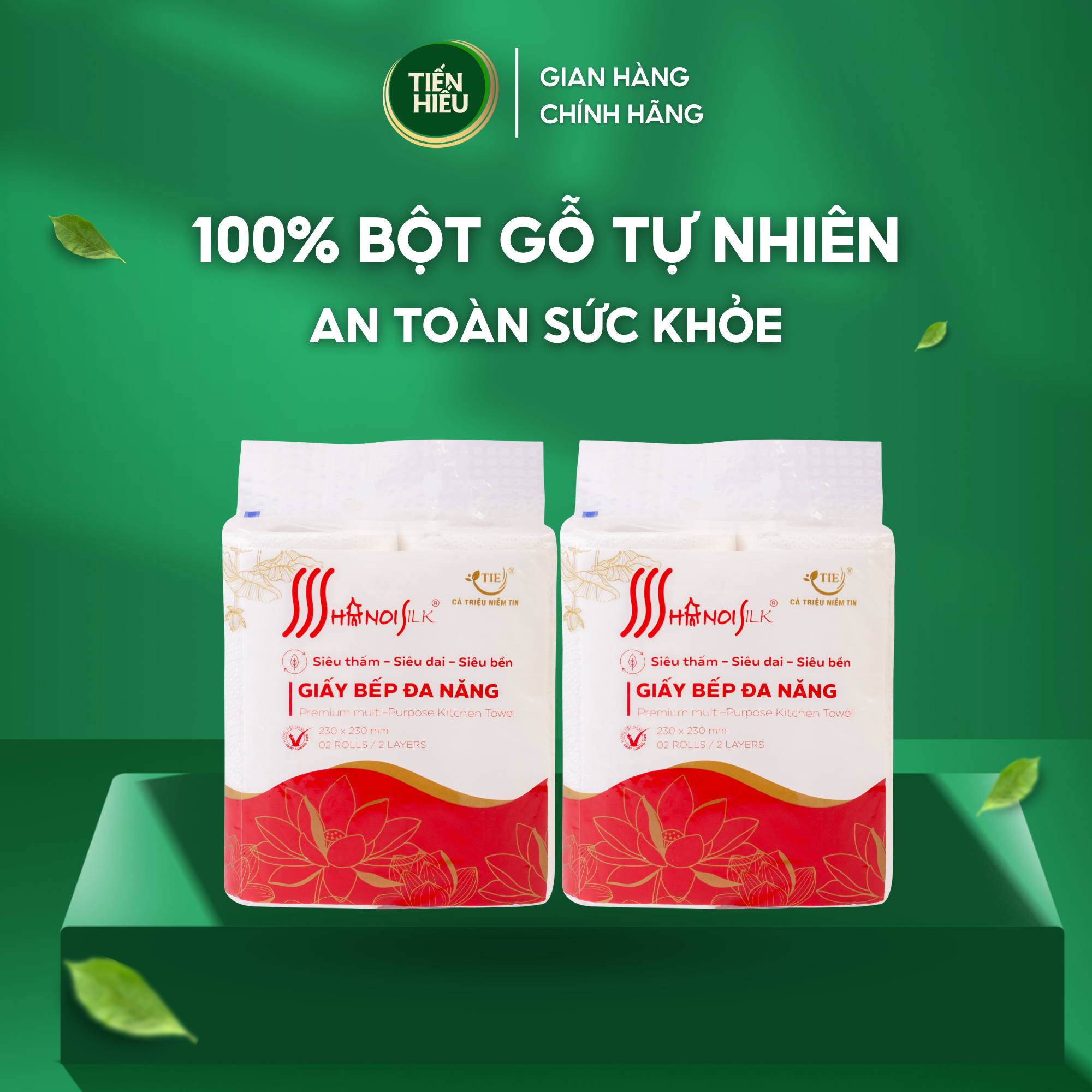 Combo 4 Cuộn Khăn Giấy Lau Đa Năng, Khăn Lau Bếp Hà Nội Silk Dày Dai Thấm Hút Dầu Tốt, Lau Bếp, Lau Khô Chén Bát