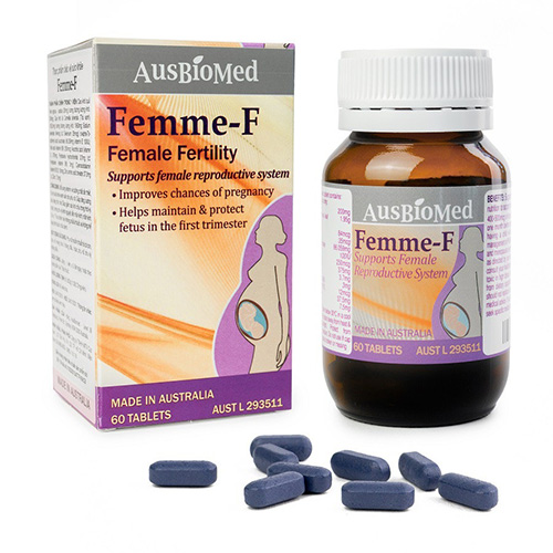 Thực phẩm bảo vệ sức khỏe Femme-F tăng khả năng thụ thai và bảo vệ thai nhi