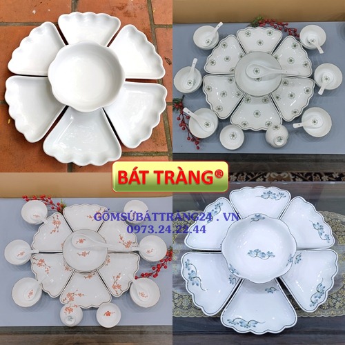 BỘ CHÉN ĐĨA SỨ BÀY MÂM CƠM THỜ CÚNG GIỖ ĐĨA SỨ BÁT TRÀNG ĐẸP BỘ BÁT ĐĨA CAO CẤP TÔ CHÉN DĨA