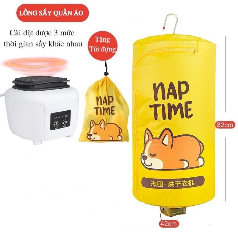 Lồng Sấy Quần Áo Mini công suất 450W Sấy Nhanh Tự Động Ngắt Điện Có Thể Gấp Gọn Mang đi Du Lịch - Bé Bebe