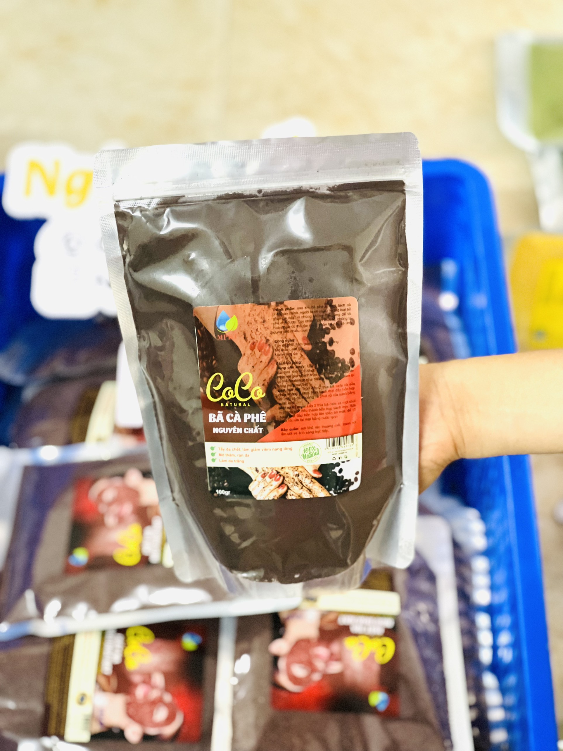 1 Kg Bã cà phê Khô cực thơm đắp mặt và body