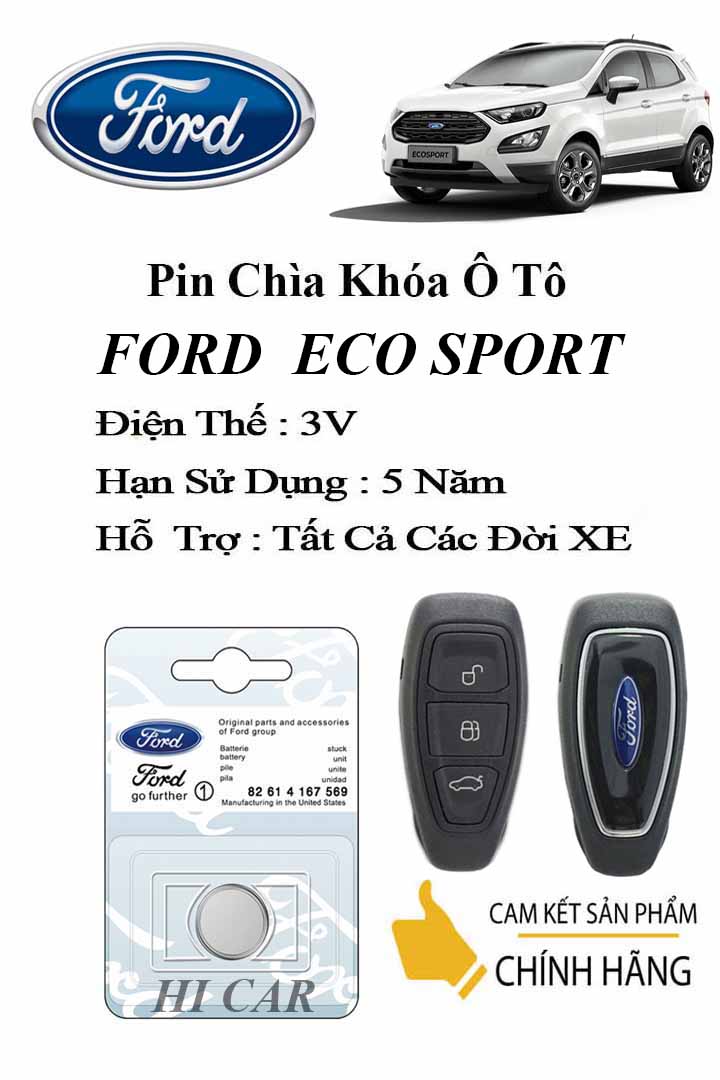 Thay Pin Chìa Khóa Ford Focus Ranger Ecosport Fiesta Chính Hãng