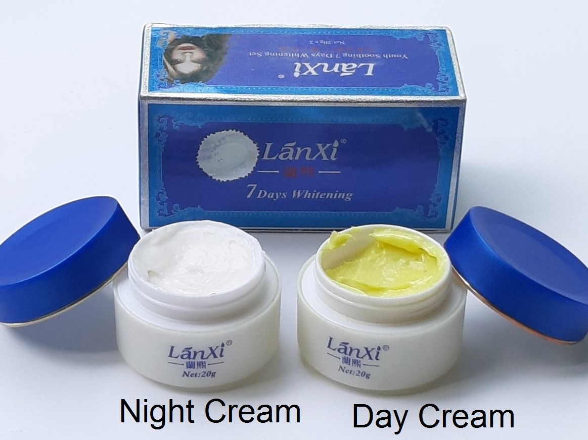 Combo Kem Nám, Dưỡng trắng Da tàn nhang Lanxi Whitening spot-removing day cream – Thái Lan 20gx2