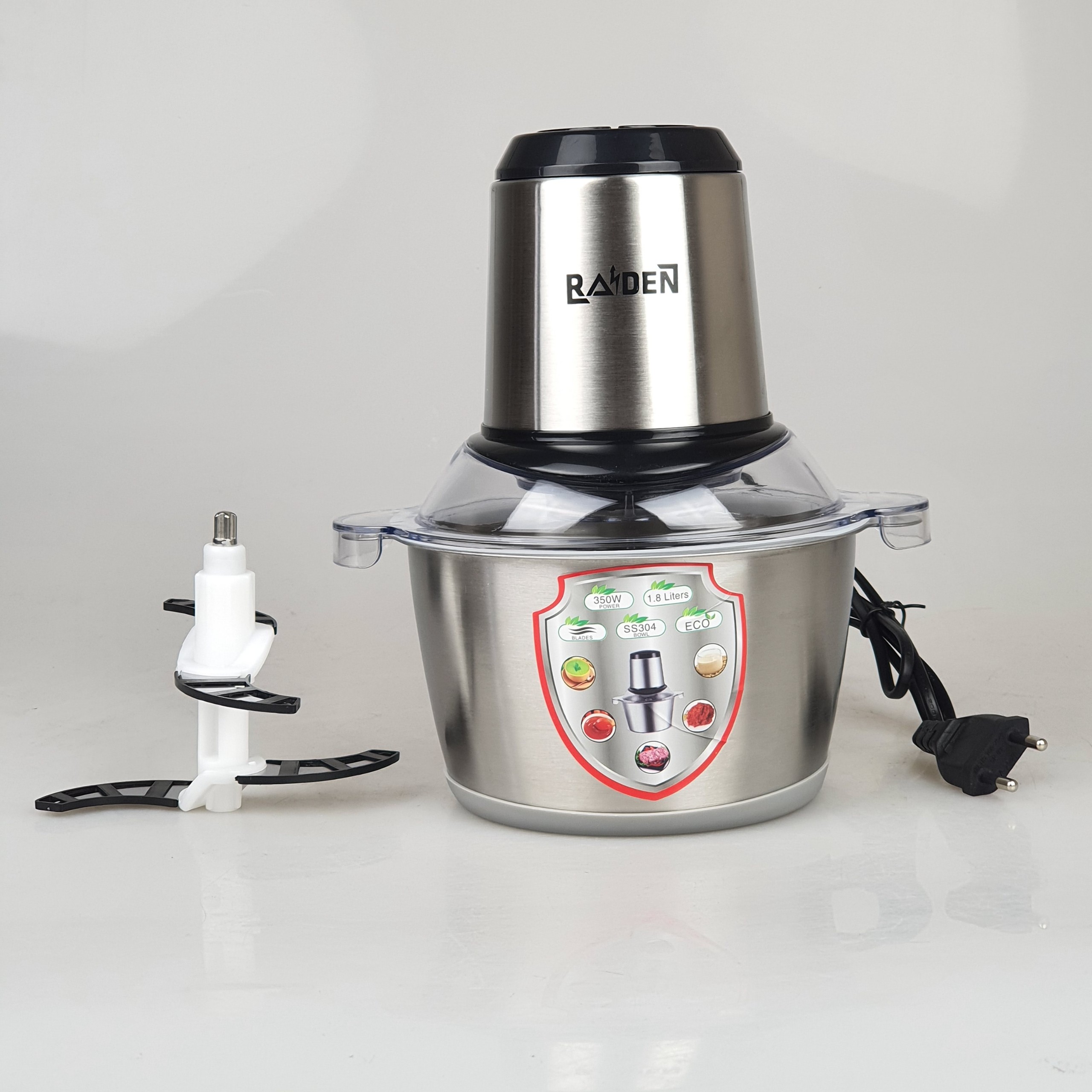 [HCM][ SIÊU PHẨM 2021 ] Máy Xay Thịt Cá Raiden RD-202 Inox 304 Cứng Cáp Công Suất 350W Dung Tích 1.8L Máy Xay Đa Năng Chống Bể Vỡ 4 Lưỡi Dao Hoạt Động Mạnh Mẽ Chống Trượt Hiệu Quả Lưỡi Dao Rất Sắc Bén Nâng Cao Tuổi Thọ