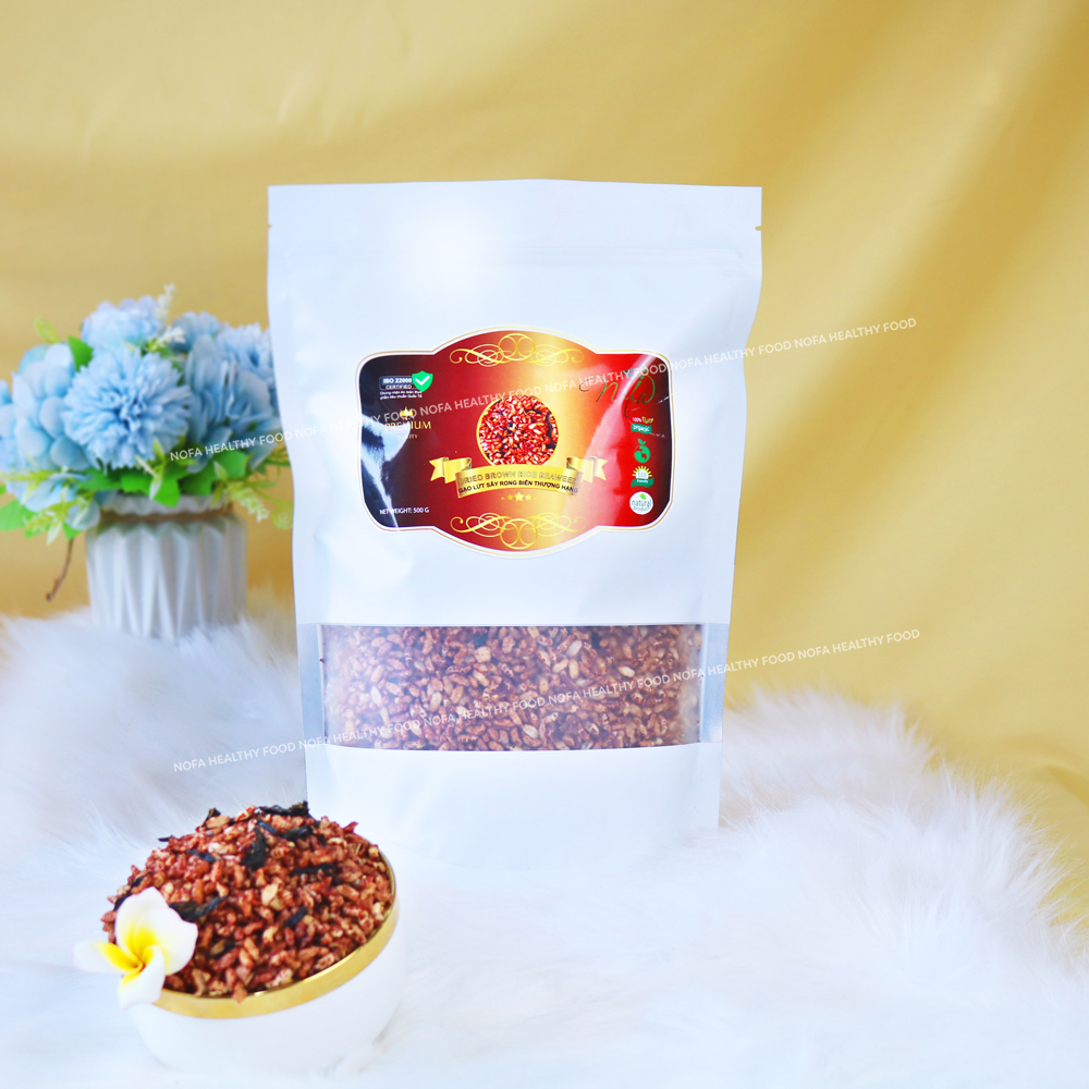 Gạo lứt rong biển Nofa giòn rụm 100g hỗ trợ giảm cân, keto, eat clean lành mạnh.