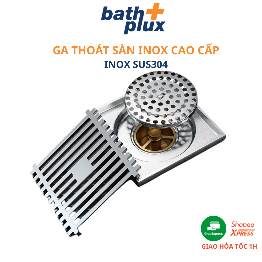 Hố ga thoát nước sàn phễu thoát sàn bằng inox sus304 cao cấp chống mùi hôi ga 05 chính hãng