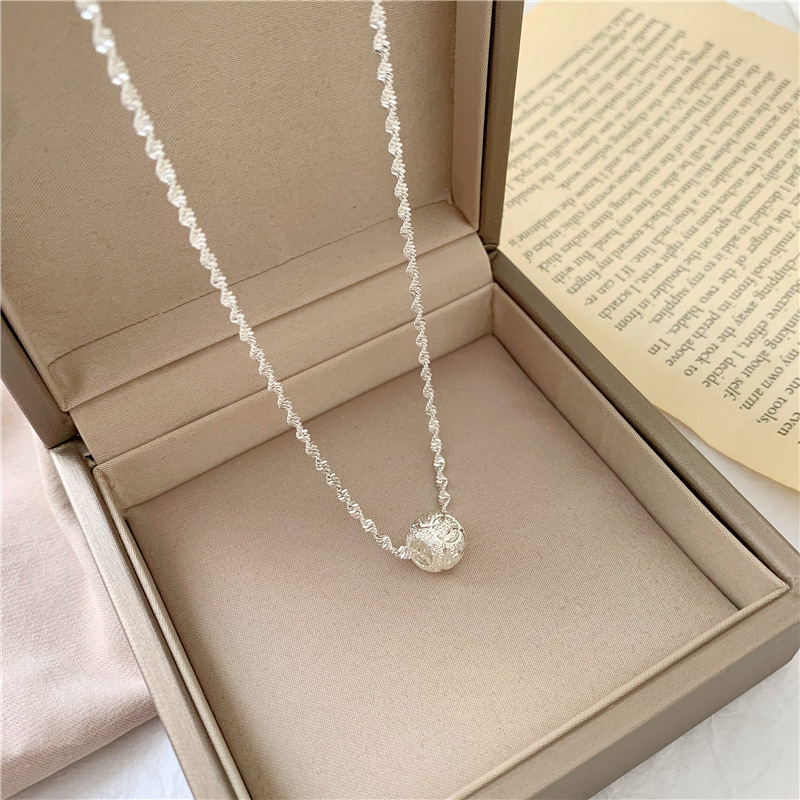 Dây chuyền bạc nữ đính hạt đơn giản sang trọng, vòng cổ mặt dây chuyền nữ thời trang