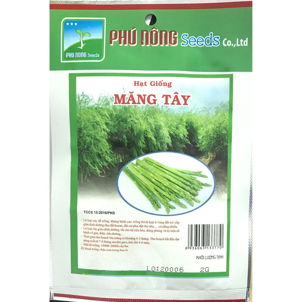 Hạt giống Măng Tây 100hạt/gói (2g) giống măng tây xanh nhập khẩu mỹ