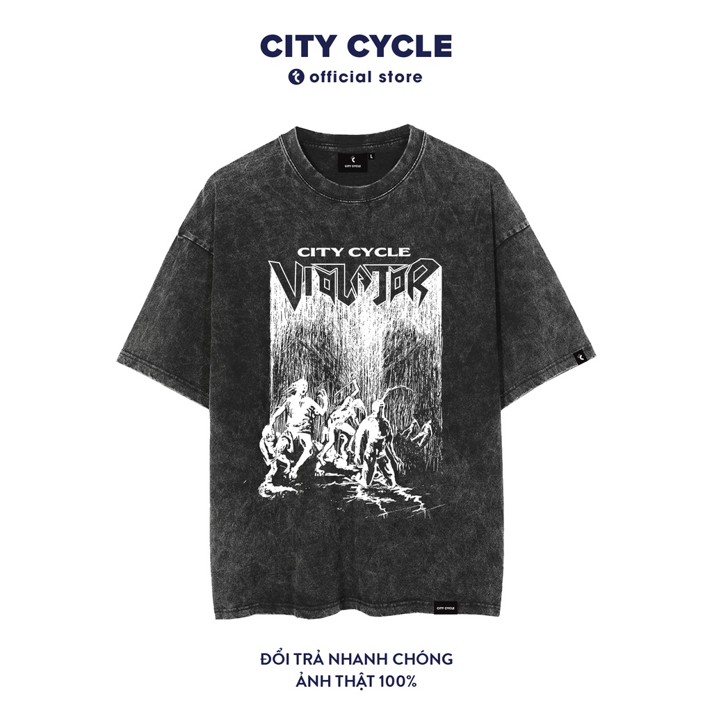 Áo thun oversize acid violator city cycle - áo phông cotton nam nữ uni in hình local brand !