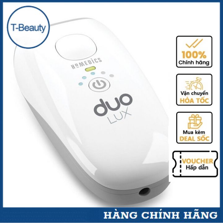 Máy triệt lông mini cầm tay - máy triệt lông cá nhân homedics ipl-hh390bns công nghệ kép ipl&aft , cảm biến màu da
