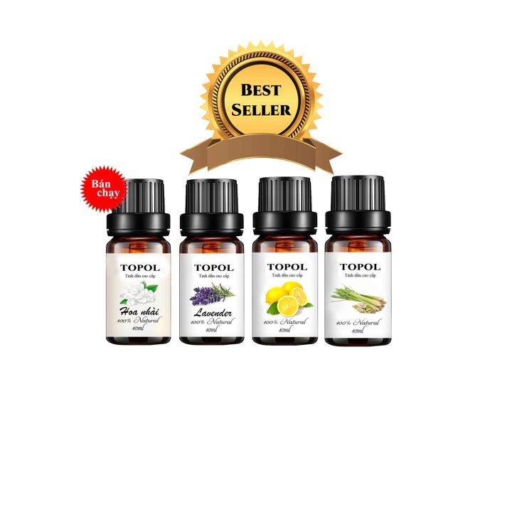 Bộ 4 chai tinh dầu cao cấp đuổi muỗi Lavender Lài Sả Chanh
