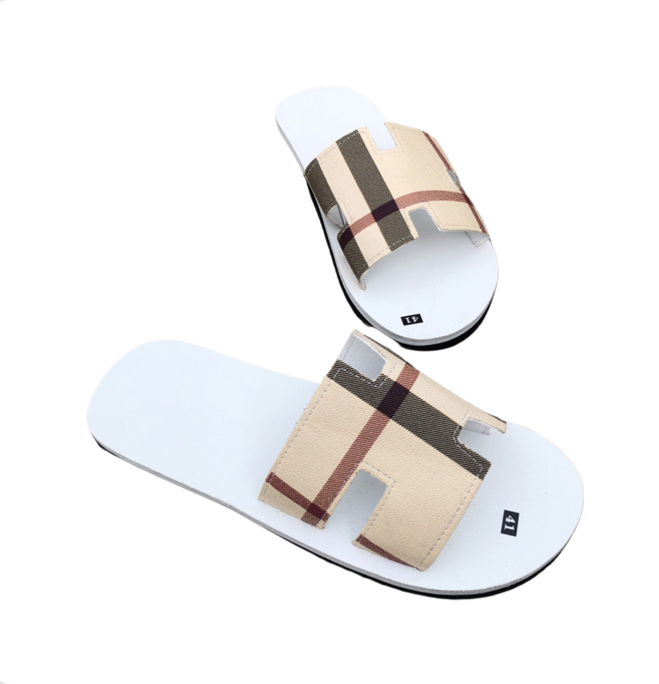 Sandal chip chip dép chữ H sọc vàng nam và nữ đế trắng size từ 35 nữ đến 43 nam