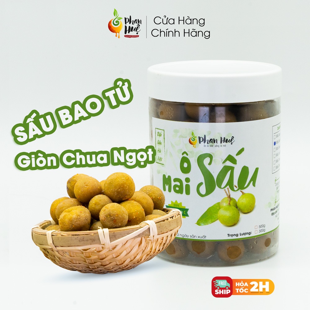  Ô mai xí muội sấu bao tử giòn chua ngọt Phan Huệ 100g 300g 500g sấu non miền Bắc chọn lọc đặc sản Hà Nội 
