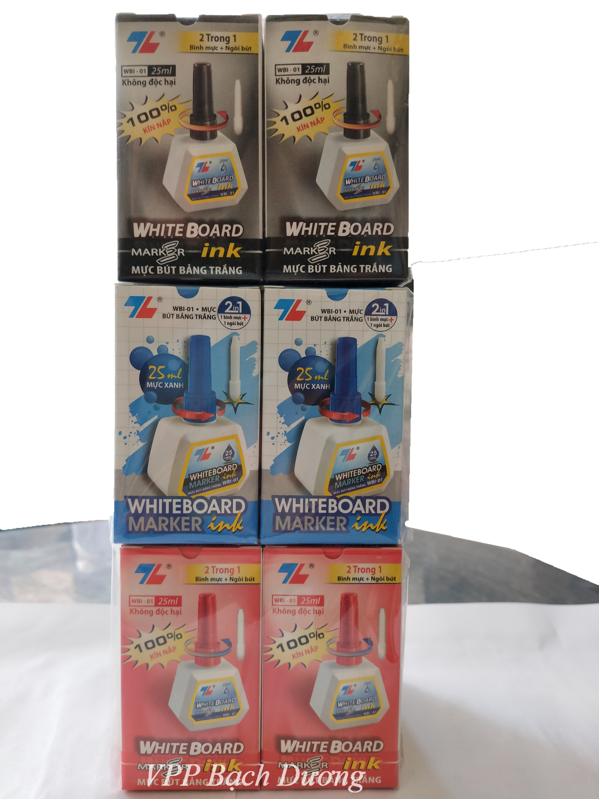 Mực viết lông bảng Thiên Long - 6 chai - WBI-01