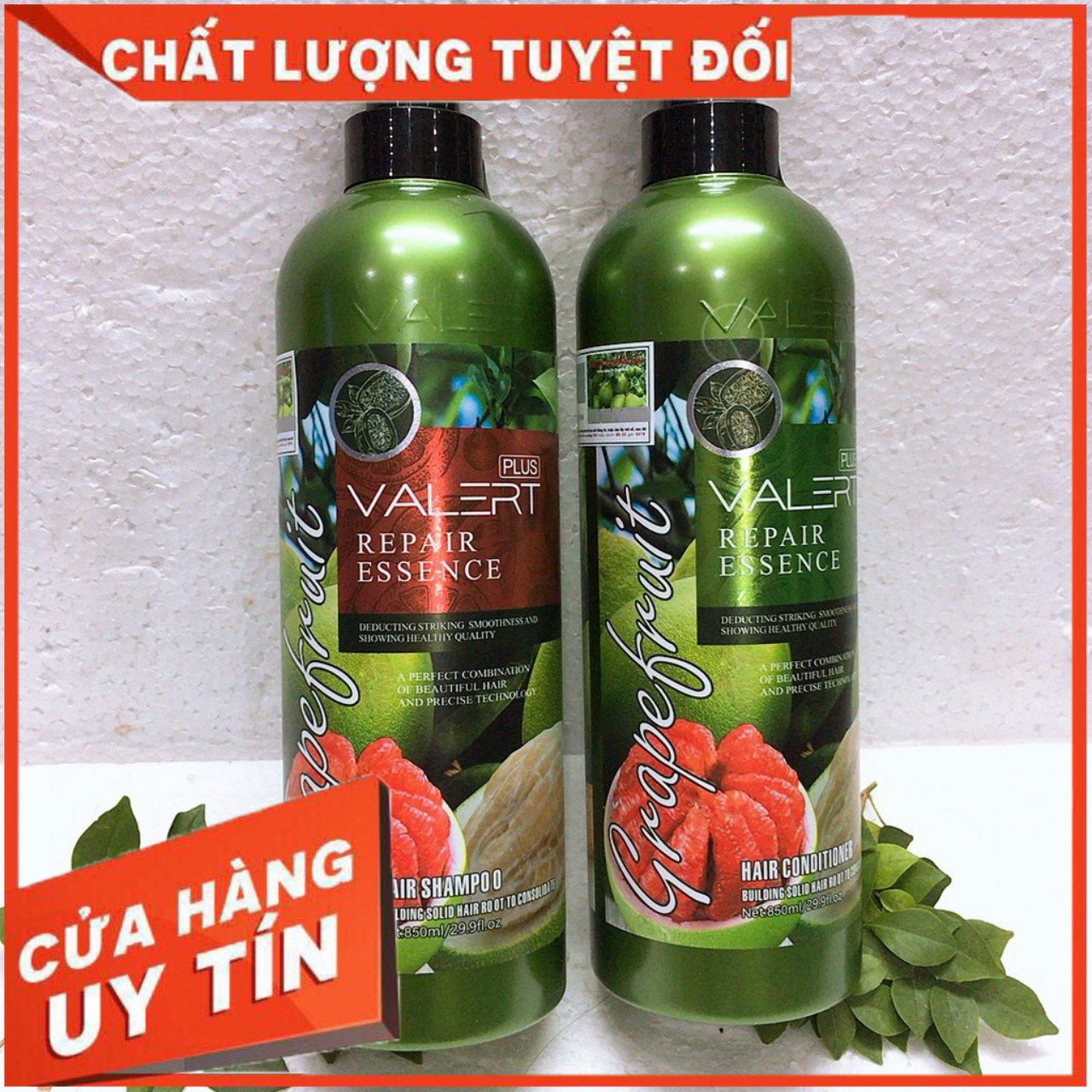 Cặp dầu gội xả bưởi grape fruit cao cấp 850ml x 2 grapefruit , siêu mềm mượt , chống gãy rụng , phục hồi tóc hư tổn