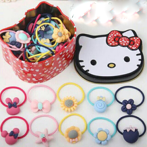 [HCM][SIÊU DỄ THƯƠNG] - DÂY CỘT TÓC HÌNH KITTY 40C(HỘP THIẾC) - TRỌN BỘ THUN CỘT TÓC DỄ THƯƠNG CHO BÉ CHO BẠN GÁI - DÂY CỘT TÓC GIÁ RẺ - THUN CỘT TÓC CO DÃN TỐT - MÀU HỒNG HELLO KITTY SIÊU ĐÁNG YÊU