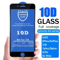 Kính cường lực 10D full màn hình dành cho iphone 6/6s/6Plus/6SPlus/7/8/7plus/8plus/X/Xs/Xr/Xsmax/12/12pro/12promax siêu bền chống trầy xước va đập hiệu quả - Có 2 màu đen trắng