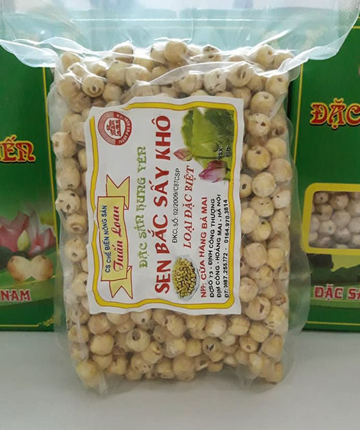 Hạt sen khô , hạt sen Hưng Yên 200g, Hàng xuất khẩu