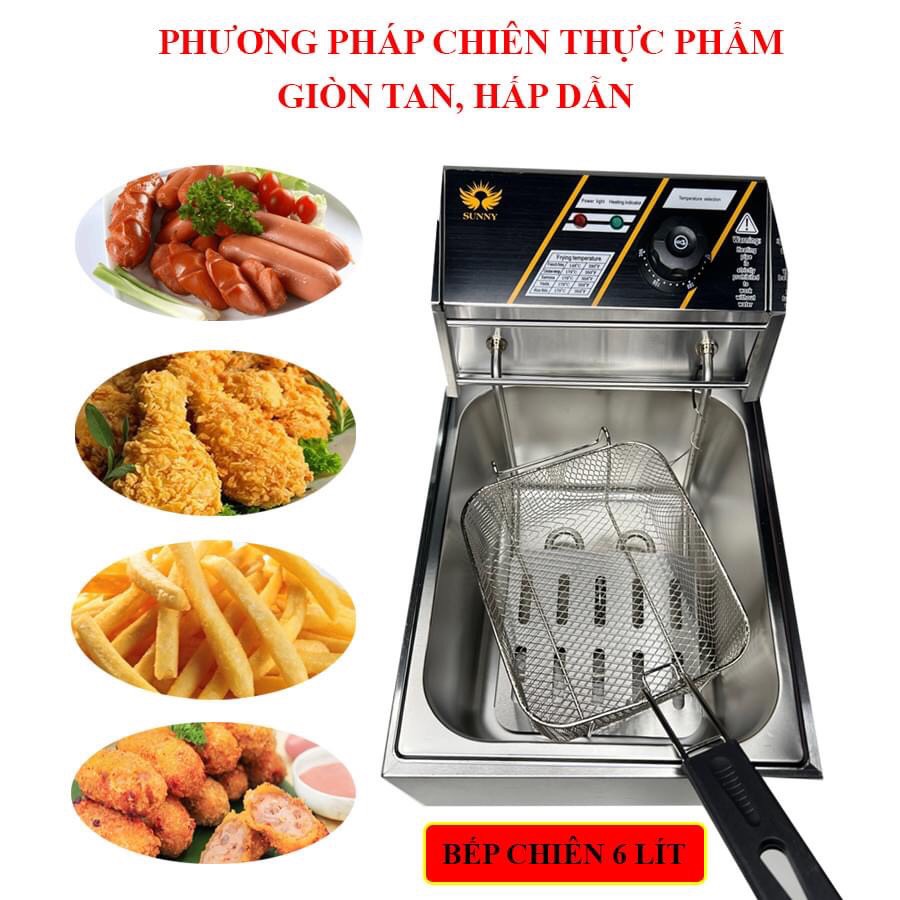 Bếp chiên nhúng điện gia dụng sunny, bếp chiên ngập dầu tiện lợi