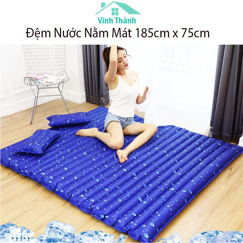 Đệm Nước Nằm Dài 185x75cm, Thiết Kế Nhỏ Gọn Tiện Dụng, Dễ Dàng Di Chuyển, Họa Tiết Đa Dạng, Chống Thấm Nước Tốt