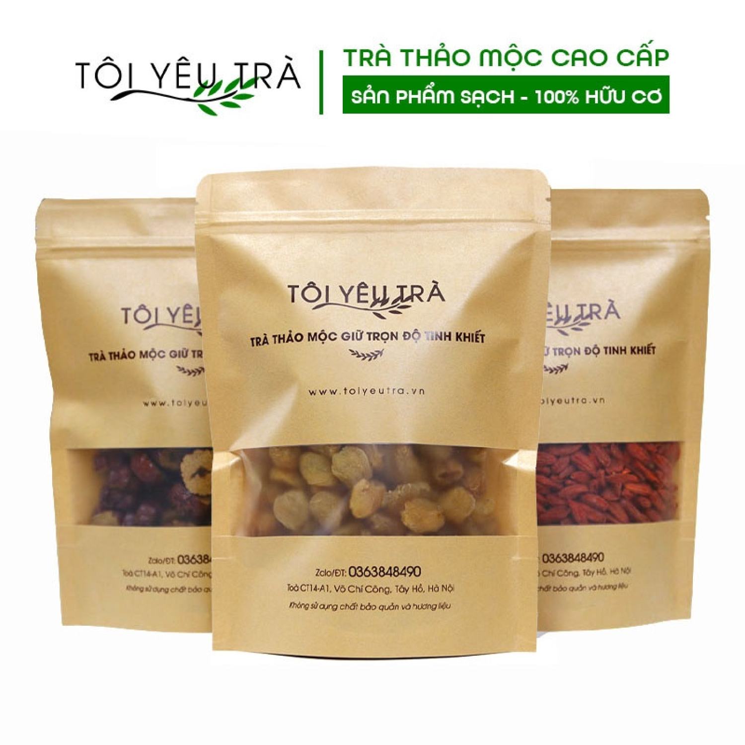 Combo trà bổ dưỡng long nhãn, kỷ tử, táo đỏ