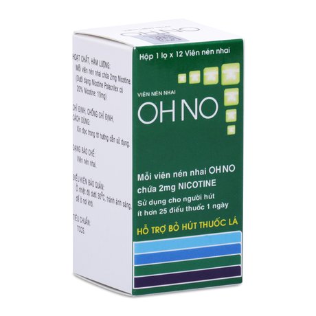 Oh no - viên nén nhai cai thuoc oh no