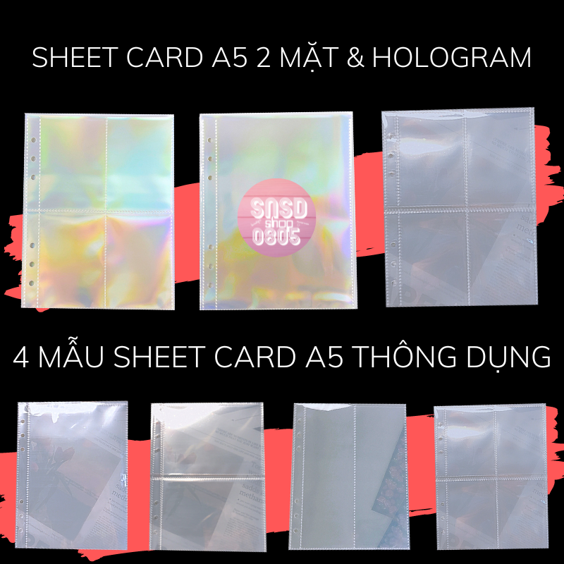 [HCM][ĐƯỢC CHỌN] Sheet Meet/ Meet YX Chính Hãng Đựng Card, Banner, Poster, Strip Cho Binder A4 2-3-4 Còng