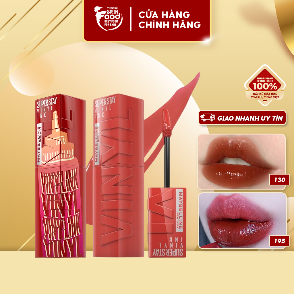  Son Kem Bóng Bền Màu Nhẹ Môi Maybelline New York Superstay Vinyl Ink 4.2ml 