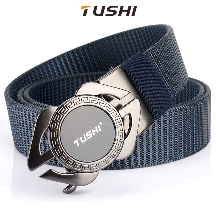 Dây nịt Nam vải Canvas_Tushi TR68 siêu bền đẹp_Khóa tự động Hợp kim không gỉ chắc chắn, tiện lợi - Thắt lưng Nam_dây dù cao cấp