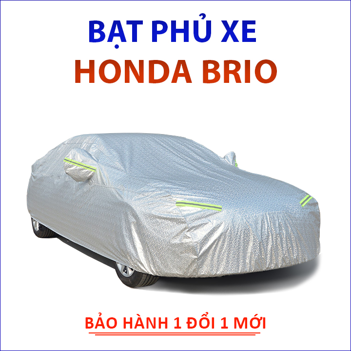 Bạt che phủ xe ô tô vải dù 5 chỗ Honda Brio chống nắng mưa bụi bẩn, bạt trùm xe ô tô 3 lớp chống nóng không thấm nước