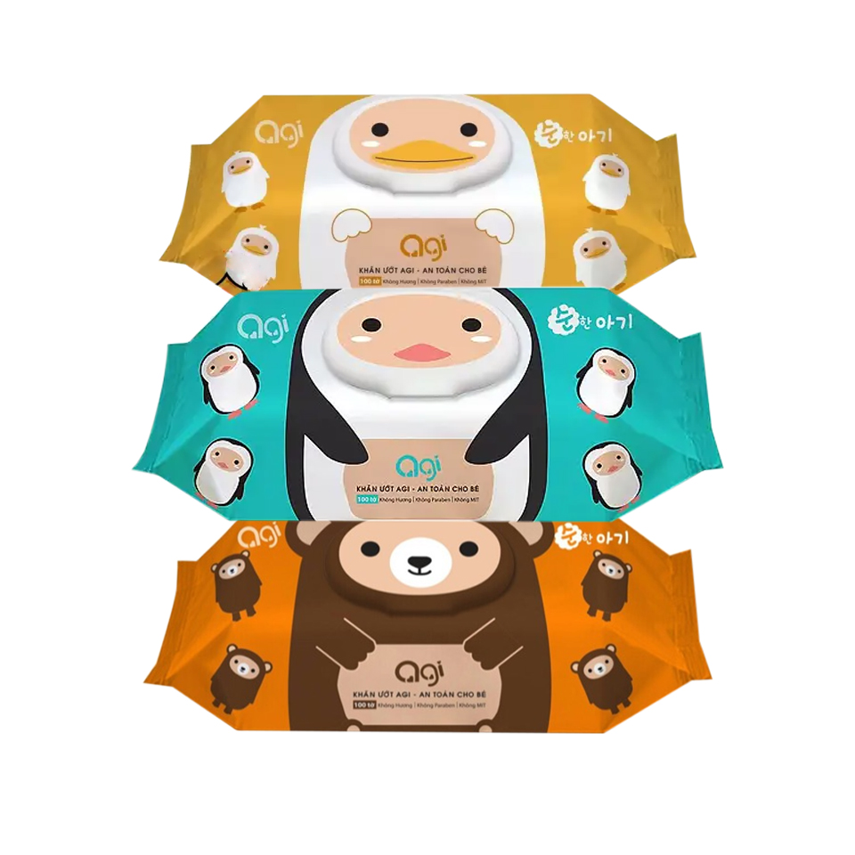 Khăn Ướt Agi Không Mùi Bất Kì 100  Tờ