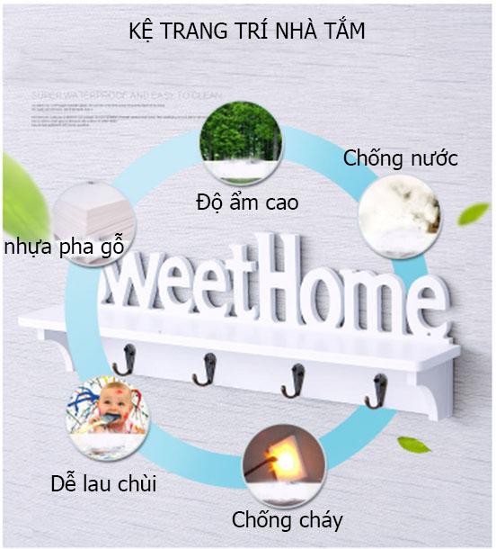 Kệ Treo Tường Trang Trí Sweet Home