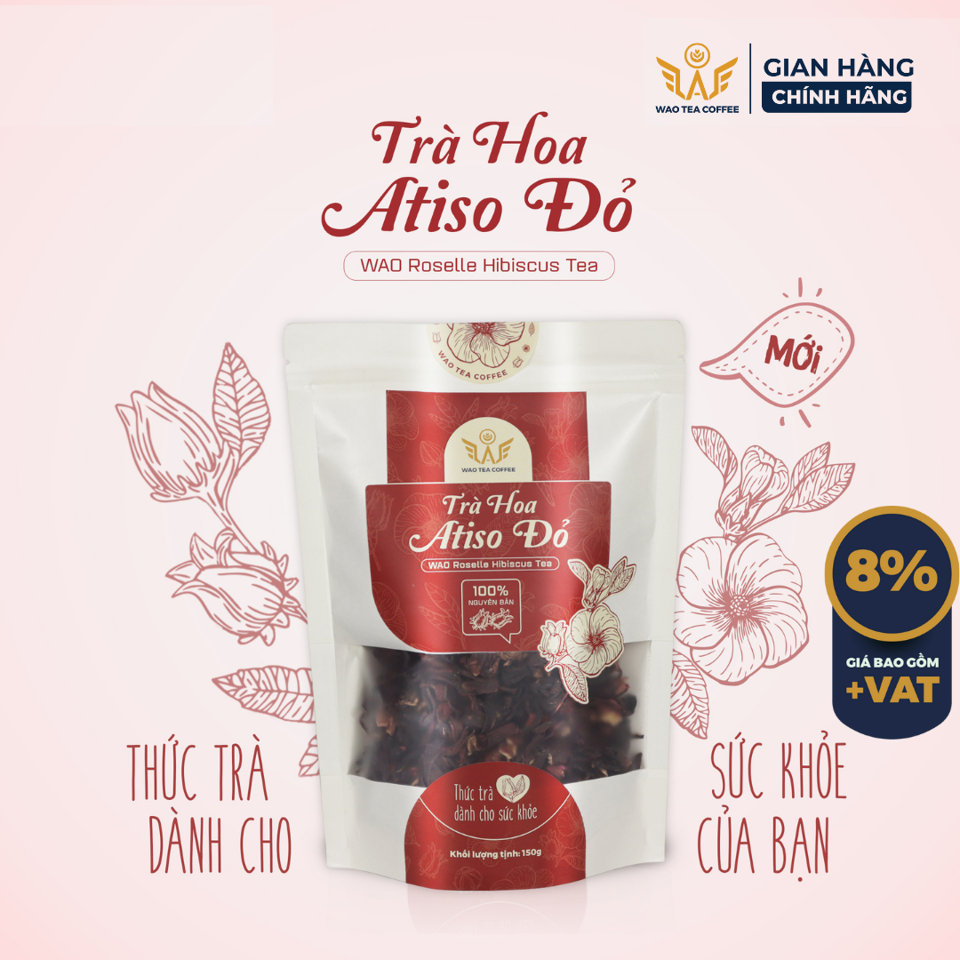Trà Hoa Atiso Đỏ Hibiscus WAO thơm ngon tốt cho sức khỏe