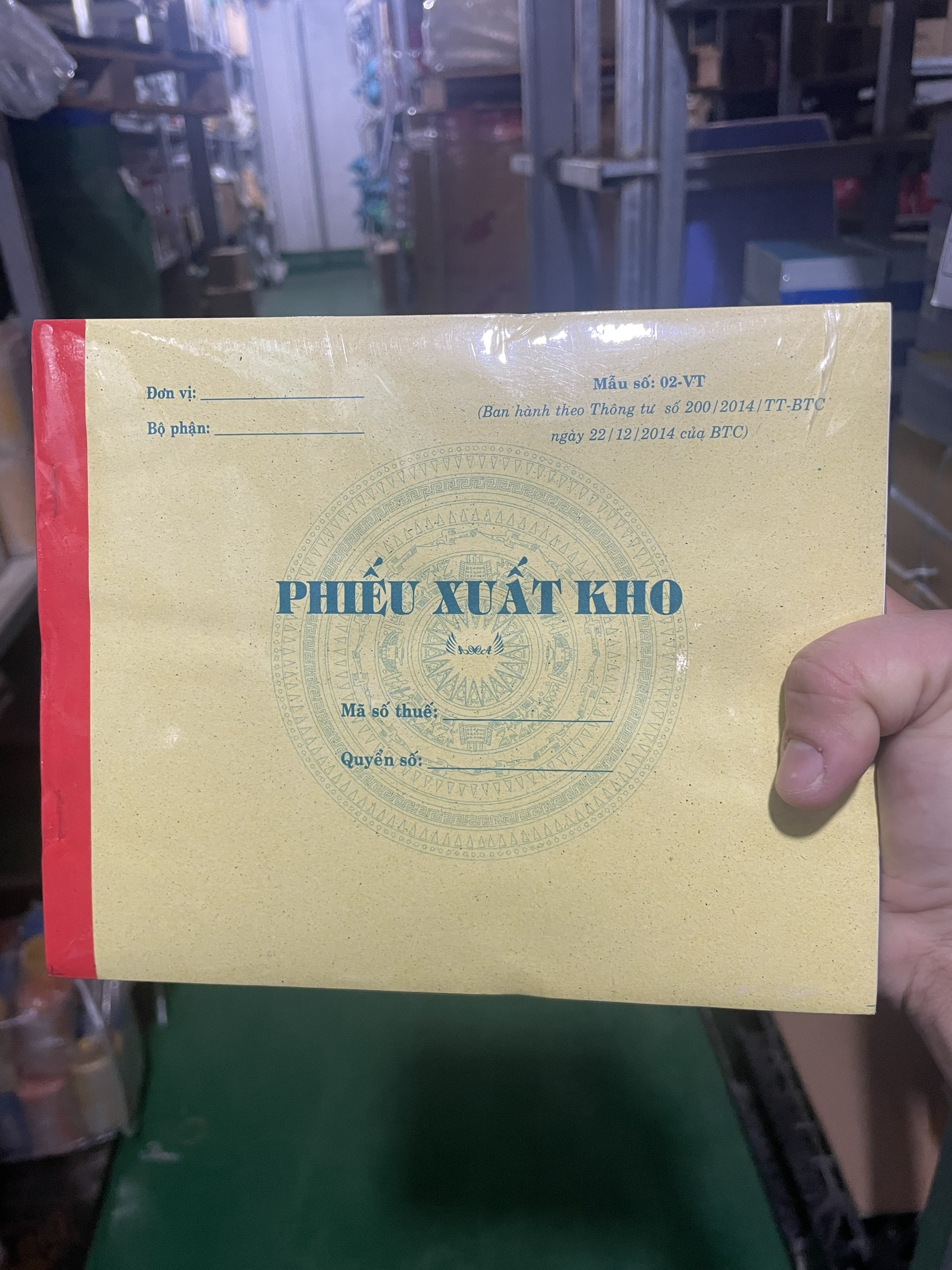 Phiếu xuất kho 3 liên a5 khổ 16x20