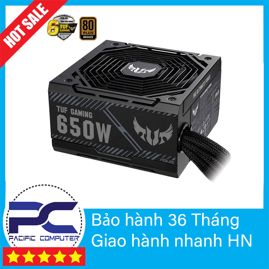 Nguồn máy tính asus tuf gaming 650w 80 plus bronze - hàng chính hãng